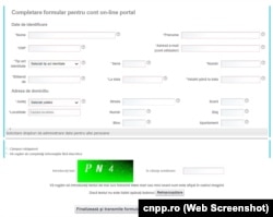 Formularul cu ajutorul căruia îți poți crea un cont online, care te ajută să ții „din scurt” situația stagiilor de cotizare la pensii.