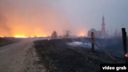 Курган өлкәсендә Эчкен татар авылы янып беткән