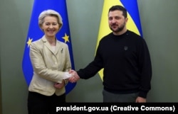 Президент України Володимир Зеленський та голова Єврокомісії Урсула фон дер Ляєн. Київ, 4 листопада 2023 року