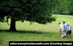 Regele Charles, alături de contele Kalnoky, pe una din pajiștile montane din Valea Zălanului