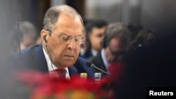 Глава МИД России Сергей Лавров на сессии министров иностранных дел ОБСЕ в Скопье, 30 ноября 2023 года