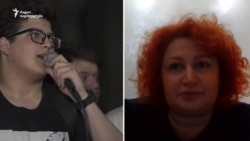 ია გაბაიძე შვილსა და აქციებზე 