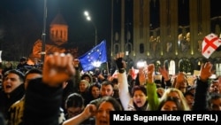 აქცია რუსთაველის გამზირზე - „უცხო ქვეყნის გავლენის აგენტების“ კანონის წინააღმდეგ. 9 მარტი, 2023 წელი.