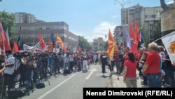 Првомајски протест на работниците, Скопје, 1.5.2024