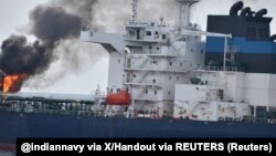 Хуситтер бутага алган соода кемеси. Кызыл деңиз, 27-январь, 2024-жыл