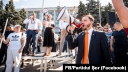 Protest organizat de Partidul Șor în Piața Marii Adunări Naționale, pe 19 iunie 2022.