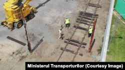 Linia de cale ferată cu ecartament larg din Portul Galați a fost refăcută de CFR la mijlocul lunii trecute.