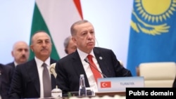 Түркиянын президенти Режэп Эрдоган. Самарканд, Өзбекстан. 11-ноябрь, 2022-жыл.