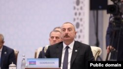 Президент Азербайджана Ильхам Алиев на 9-м саммите Организации тюркских государств в Самарканде, 11 ноября 2022 г.