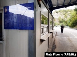 Njoftimi i vendosur nga Serbia në Jarinjë.