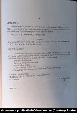 Indicaţii date de Preşedinţia Consiliului de Miniştri cu privire la deportarea romilor nomazi în Transnistria.