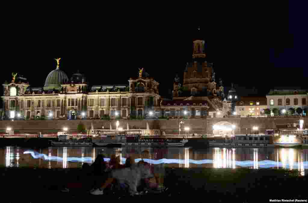 This is how the famed riverside of Dresden looked on the evening of August 22. Bright lights usually showcase the eastern German city's architecture, but in recent weeks the skyline has gone dark.&nbsp; &nbsp;