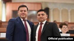 "Альянс" партиясынын тизмеси менен шайланган экс-депутаттар Фарходбек Алимжанов менен Эмил Жамгырчиев