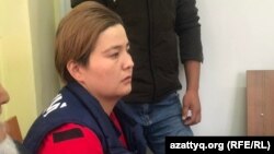 Батмакан Жолболдуева Ош шаардык сотунда. 21-апрель, 2022-жыл