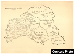 Harta Regiunii Autonome Maghiare.