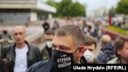 Сяргей Ціханоўскі на пікеце ў 2020
