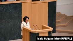 სალომე ზურაბიშვილი საქართველოს პრეზინდენტი, პარლამენტში სიტყვით გამოსვლა 2022 წელი