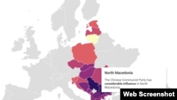 Веб скриншот од инртернет страницата на организацијата ЦЕПА, која го анализираше влијанието на Кина во Источна Европа.