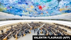 تالار جلسات شورای حقوق بشر سازمان ملل در سویس 