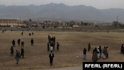 میدان ورزشی ولایت پروان جای که طالبان به تازه گی ۲۷ تن به شمول زنان را شلاق زدند