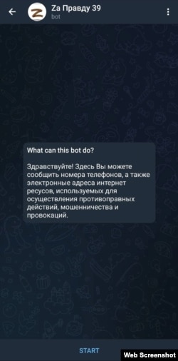 Za Правду "ედინაია როსიას" შექმნილი ბოტია