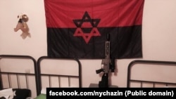 Прапор на одній з українських військових баз. Фото із соцмереж