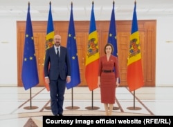Charles Michel și Maia Sandu.