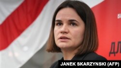 Lidera opoziției din Belarus Svetlana Țihanovskaia.