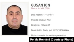 Ion Gușan, un hoț în lege din Republica Moldova, a scăpat de sub nasul autorităților române. Captură de pe site-ul IGPR.