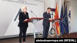 Илустрација - Амбасадорката Агелер и министерот Османи