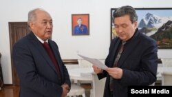 Кадыр Кошалиев жана Замирбек Базарбеков. 