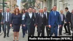 Бугарската делегација на отворањето на културниот центар во Битола. 