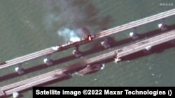 აფეთქება ყირიმის ხიდზე. 8 ოქტომბერი, 2022 წელი.