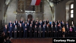 Лидерите на европските земји на Форумот во Прага на Европската политичка заедница, 6 октомври 2022 