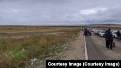 Россия: пограничный переход Озинки, граничащий с Казахстаном