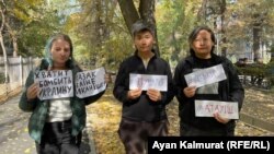 Активисттер. Алматы, 12-октябрь, 2022-жыл.