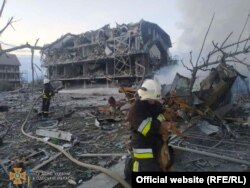 Urmările atacurilor asupra Odesei. Imagine transmisă de autoritățile ucrainene pe 9 mai.