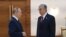 Президент Касым-Жомарт Токаев с российским коллегой Владимиром Путиным (слева) на полях саммита СВМДА. Астана, 13 октября 2022 года