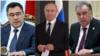 Кыргызстан, Орусия, Тажикстандын президенттери Садыр Жапаров, Владимир Путин жана Эмомали Рахмон.