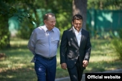 Леонід Кучма і Володимир Зеленський в липні 2020 року