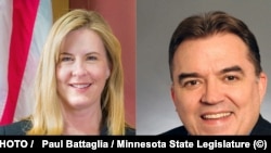 Melissa Hortman, reprezentantă a statului Minnesota, și John Hoffman, senator al statului Minnesota, cei doi politicieni împușcați.