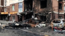 The Burned-Out Streets Of A Ukrainian Town's 'Sweet Home' Neighborhood