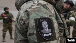 Ukraine, Mariupol. Members of the SOBR "Akhmat".