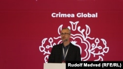 Наріман Джелял на Міжнародній конференції «Crimea Global» у Києві, 21 жовтня 2024 року