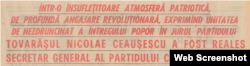 Ediția din 25 noiembrie 1989 a Scânteii, ziarul PCR. Nicolae Ceaușescu fusese reales în funcția sa cea mai importantă.