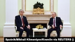 Касым-Жомарт Токаев менен Владимир Путин. Москва, Орусия. 28-ноябрь, 2022-жыл.