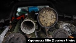 Залишки снарядів, зібраних на Херсонщині