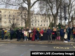 სააკაშვილის მხარდამჭერი აქცია ლონდონში