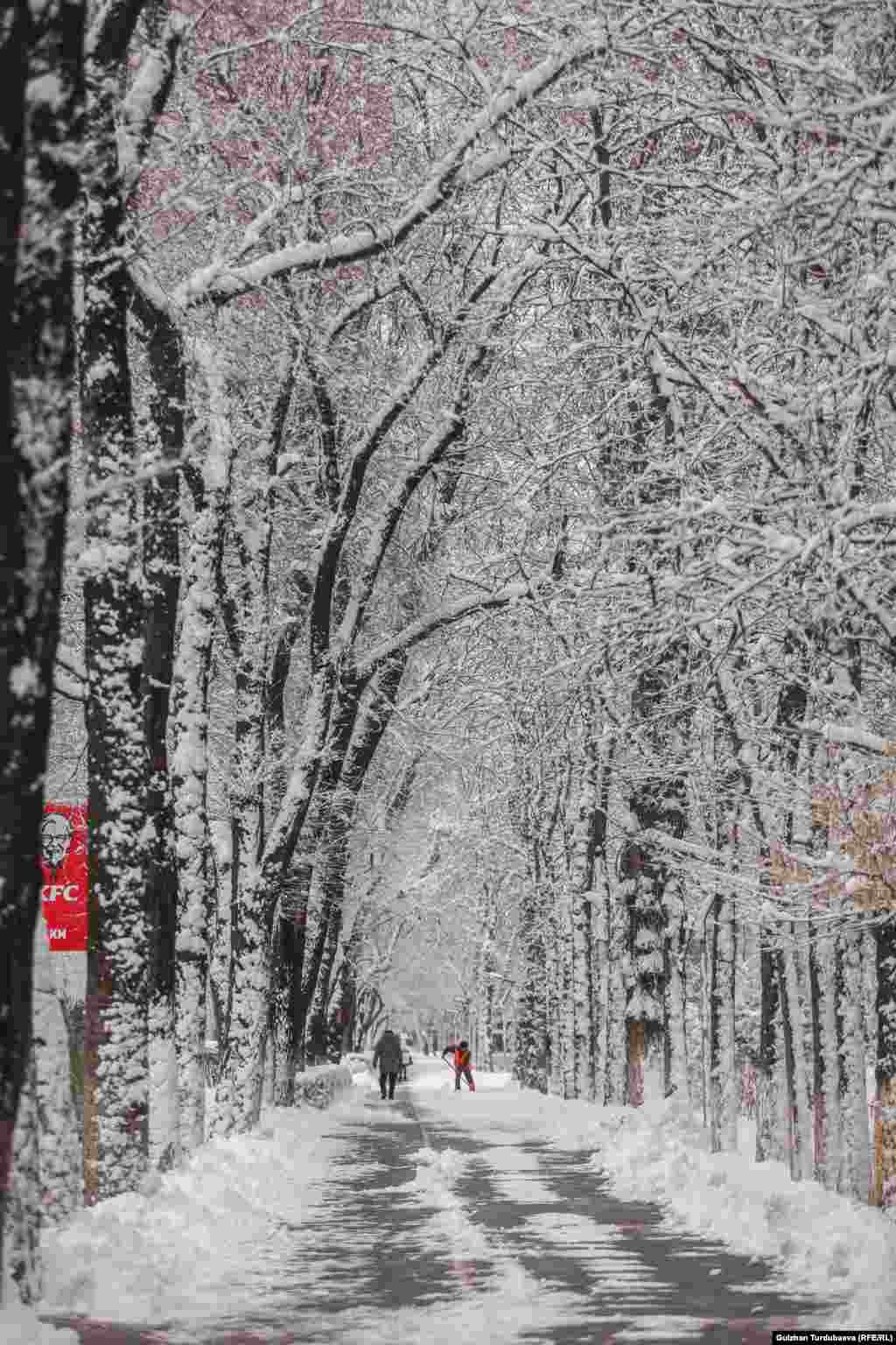 Бишкекте 4-январда түнү калың кар жаады.&nbsp;