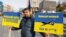 UKRAINE -- A protest action by the Iranian diaspora against Iranian officials' support for Russian aggression in Ukraine. Kyiv, October 28, 2022